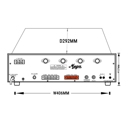 Denson 80U  P.A Medium Power Mixer Amplifier